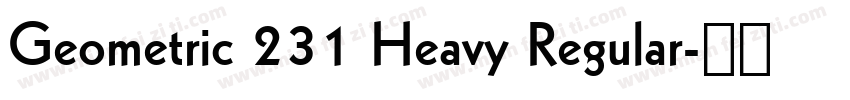 Geometric 231 Heavy Regular字体转换
